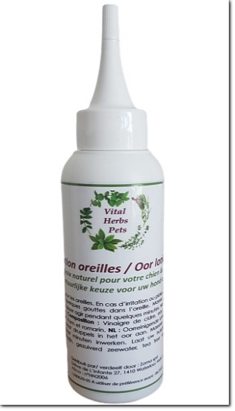 lotion nettoyante pour les oreilles et aussi pour les démangeaisons chiens et chats