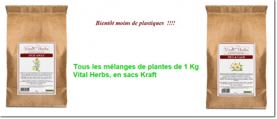 sacs kraft mélange de plantes